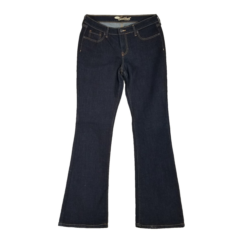 Old Navy Jeans Womens 12 Blue Sweetheart Mid-Rise Bootcut Stretch Denim AH-17